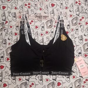 Juicy Couture 2 Black Bra Set Size M